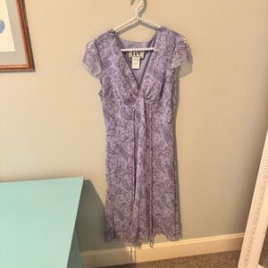 VINTAGE Lavender Paisley Midi Dress
